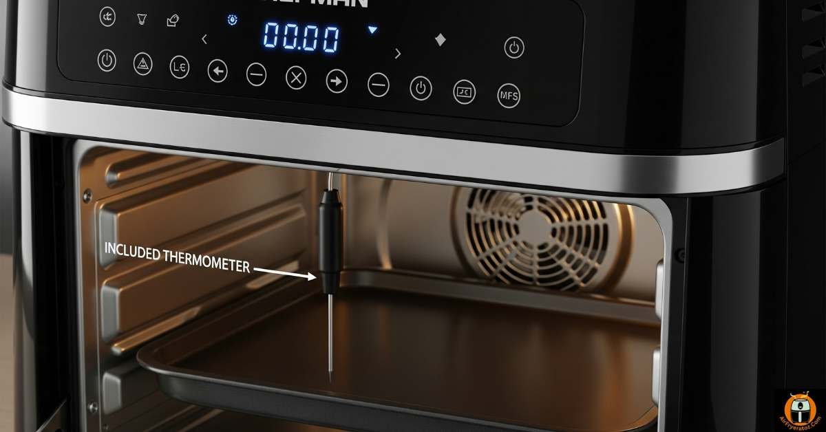 chefman 20 qt. 12-in-1 air fryer oven with probe thermometer